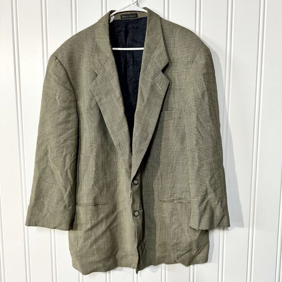 Vintage COUNTRY ROAD 1980s Suit Jacket Men's Sz 44 Wool Blend Tweed Brown Brown - Picture 2 of 9